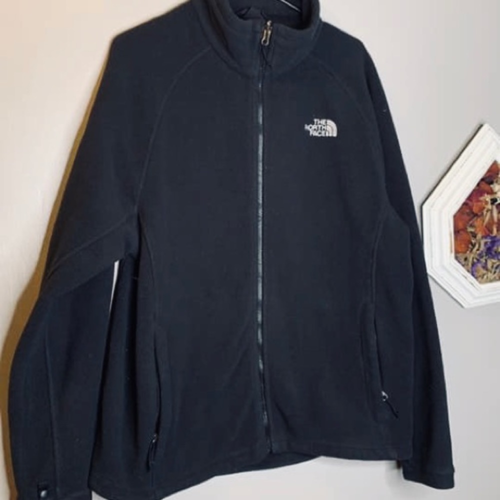 North face Jacket black zip up large